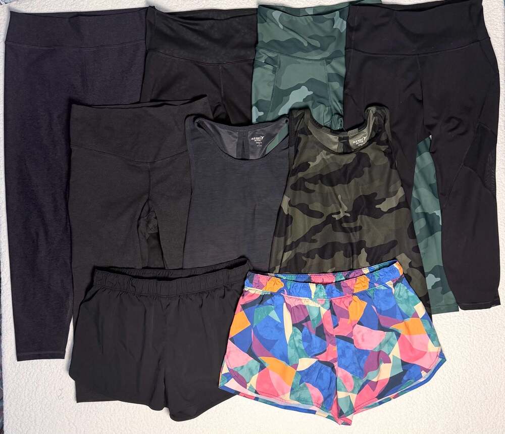 Old Navy Active Women's Workout Clothes Bundle - 9 Pieces, Size Medium